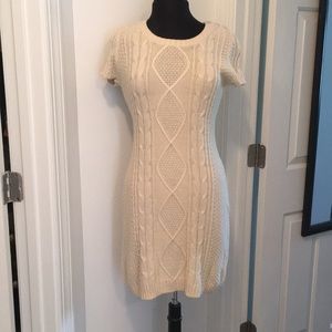 Cream sweater dress size medium